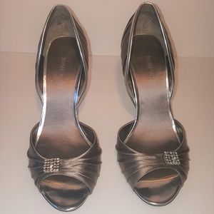 Nine West Grey/Sliver Formal Shoes
